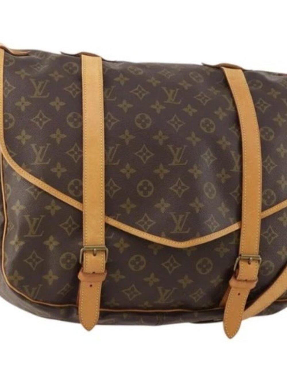 LOUIS VUITTON Monogram Saumur 43 Shoulder Bag M42252 LV Auth BAZ815A